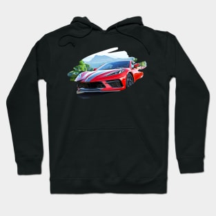 Corvette C8 Art Print Hoodie